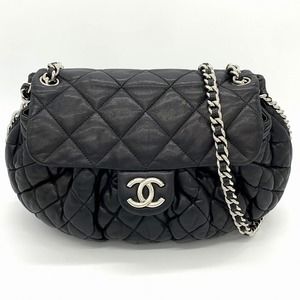 CHANEL Chain Around Line Shoulder Bag Matelasse Lambskin Black
